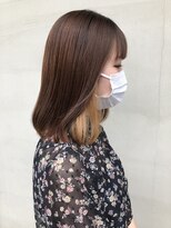 ヘアー アイス ルーチェ(HAIR ICI LUCE)&nbsp;ミディアムボブ　縮毛矯正　インナーカラー　担当中西