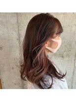 エース (ACE) ACE 横浜 ベイビーピンク×韓国風ニュアンス巻き