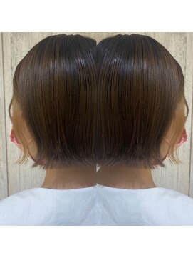 ヘアアンドビューティー ミック(Hair & Beauty miq) 切りっぱなしボブ×インナーカラーでちょい見せオシャレ◎