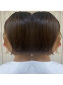 切りっぱなしボブ×インナーカラーでちょい見せオシャレ◎
