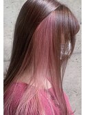 韓国風/ニュアンスカラー/インナーカラー/アッシュピンク/西新井