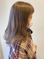 ワークス 下北沢(WORKS)&nbsp;セミロングインナーカラー/アッシュベージュ/イヤリングカラー