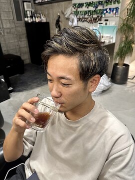 十角髪 ハイライトカラー