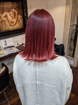 ボアップ(boappu) #レッドカラー#ケアブリーチ#髪質改善トリートメント