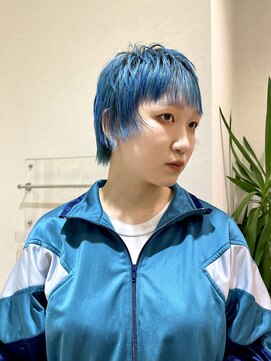 シオ ヘアー デザイン(Sio. hair design) ビビットブルー