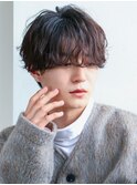 波巻きパーマメンズツイストスパイラルパーマシースルー
