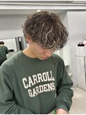 ハイライト波巻きウルフパーマ