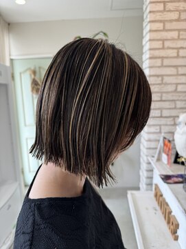 エトワール(Etoile HAIR SALON) 大人可愛いハイライトボブ20代30代40代