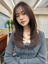 顔周りレイヤーミディアムグレージュ