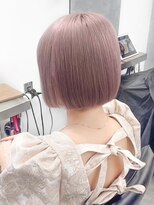 リラ バイ ミラ 新宿(LILA by MILA)&nbsp;透明感ブリーチダブルカラー/イメチェンハイトーンボブ/新宿