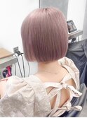 透明感ブリーチダブルカラー/イメチェンハイトーンボブ/新宿