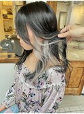 インナーカラー　ホワイトグレージュ