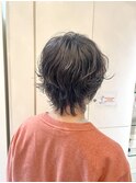 ショートウルフ×パーマ