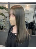 ブリーチなしダブルカラーオリーブグレージュ
