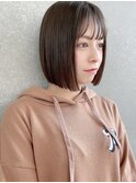 デジタルパーマミニウルフチェリーブラウンホワイトグレージュ