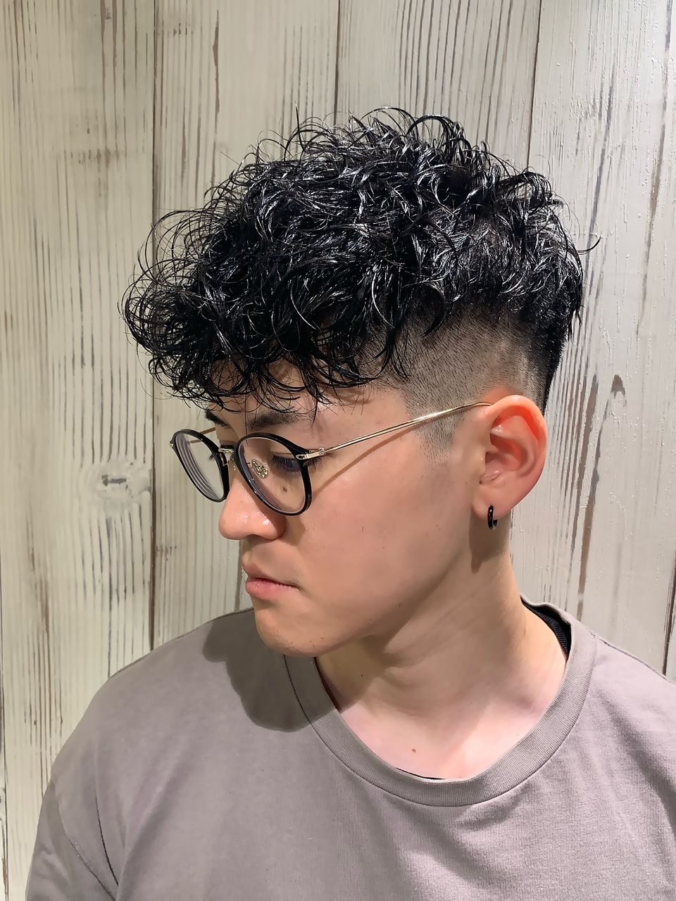スペインカール/フェードカット/メンズショート/ツーブロック