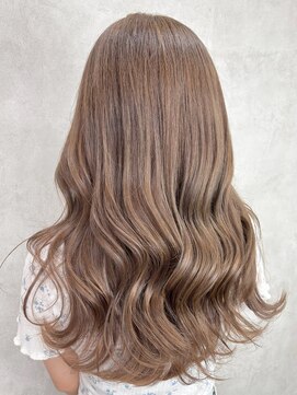 ルノン(LUNON) ハイライトカラーくびれヘアアプリコットオレンジ