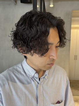 エリマ 調布(elima) 調布メンズパーマサーフカール波巻きパーマセンターパートウルフ