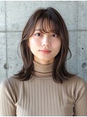 30代40代50代外ハネミディレイヤー似合わせカット縮毛矯正くびれ