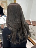 グレージュ　オリーブグレージュ　透明感カラー