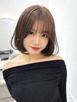 リルミー ミュエナ 大須 矢場町(Lilme myuena)&nbsp;ミルクティーブロンド/ダークブルー/デジタルパーマ/名古屋