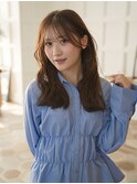 透明感ブラウン/シースルーバング/顔まわりカット