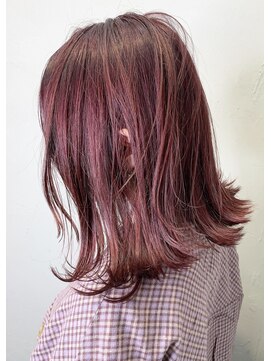 アミヘアーサプライ(AMI Hair Supply) カシスバイオレット/ボルドー/くびれセミディ/ケアブリーチ