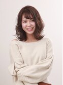 レイヤースタイル 波巻き シースルーバング