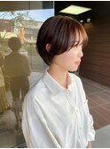 #丸みショート#ミニボブ/髪質改善/縮毛矯正/白髪ぼかし/白髪染め