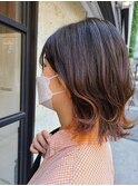 【EIGHT 上野】佐藤 さりげなくオレンジインナーカラー