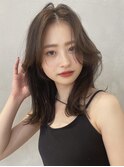 鎖骨ミディアム　レイヤーカット　ミディアム　ロブヘア