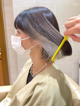 マックス フォー ヘアー(MAX FOR HAIR) 【デザインカラー】綺麗なボブ×高めインナーカラー◎