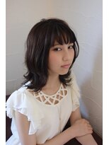 クラク 笹塚店(KURAKU) イメチェンチェリーブラウンミディアムレイヤーダークアッシュ