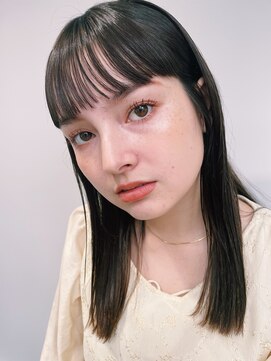 レジュアル(RESSUAL) 斜めバンググレージュカラーデザインカラーシルキーベージュ