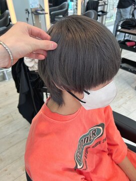 インク サカエ(inq sakae) ミルクティーベージュ/メンズ韓国ヘア/ブリーチカラー/ショート