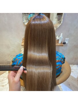 プアメリア 名古屋(Puamelia) トリートメント ブリーチなしダブルカラー 前髪縮毛矯正