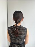 <入佐ひなの>結婚式お呼ばれにタイトな垢抜け編みおろしヘア