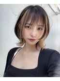ボブ/インナーカラー/髪質改善/縮毛矯正_4405