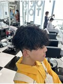 メンズパーマツイスパ波巻きスパイラルマッシュセンターパート