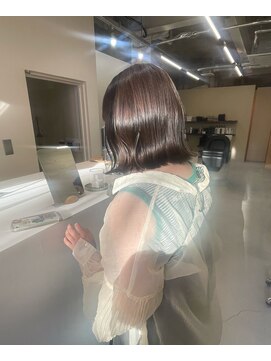 ツキヘア(TUKI hair) ボブ × ベージュブラウン