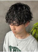 波巻きパーマ／メンズ