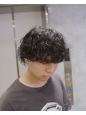 ウルフ波巻きパーマ/メンズヘア