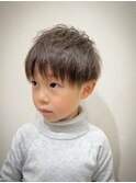 メンズキッズ束感ツーブロックマッシュショート