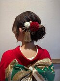 卒業式　成人式　振袖　ドレスヘア　編み込み＃1