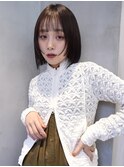 ミニボブ/切りっぱなし/ボブ/縮毛矯正/タッセルボブ