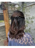 ふわふわハーフアップ＊*