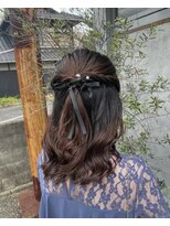 ミツアミ(mitsuami) ふわふわハーフアップ＊*