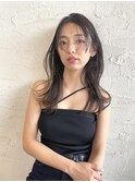 大人可愛い小顔こなれカールチョコレートカラーブリーチなし