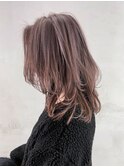 顔周りレイヤー韓国ヘア美髪くびれヘアミディアム_ba368181