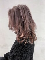 顔周りレイヤー韓国ヘア美髪くびれヘアミディアム_ba368181